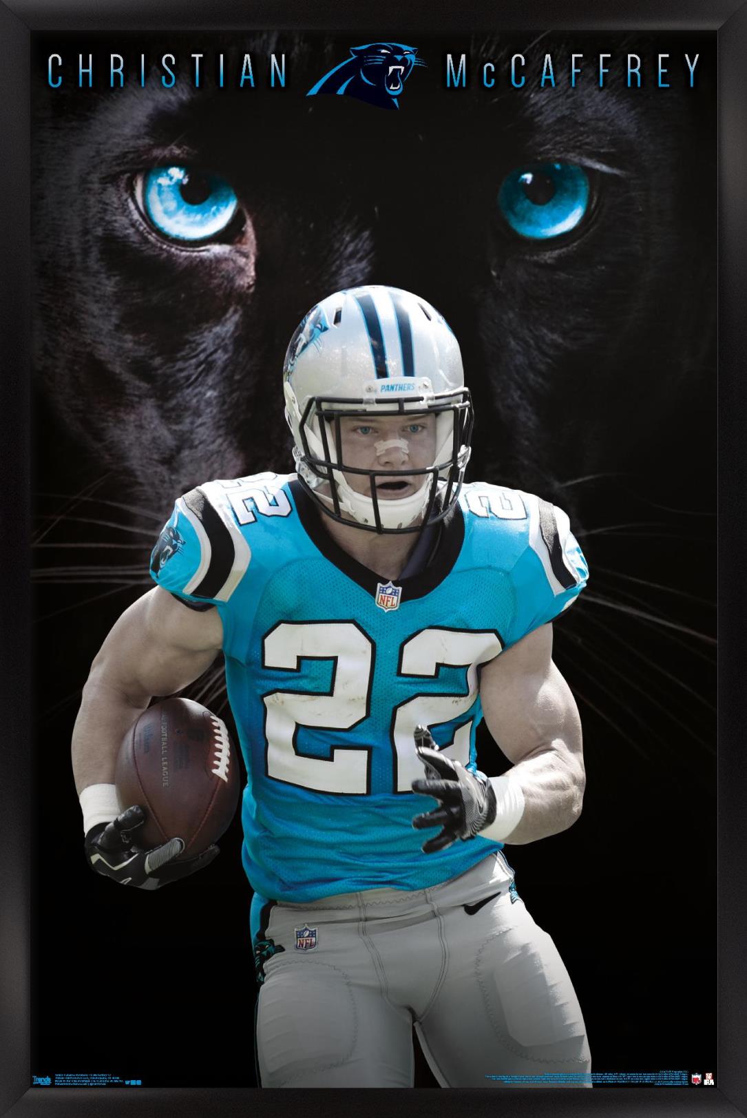 Download wallpapers Carolina Panthers, golden logo, NFL, blue