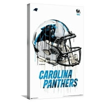 NFL Carolina Panthers - Drip Helmet 20 Canvas Wall Poster, 14.725" x 22.375"
