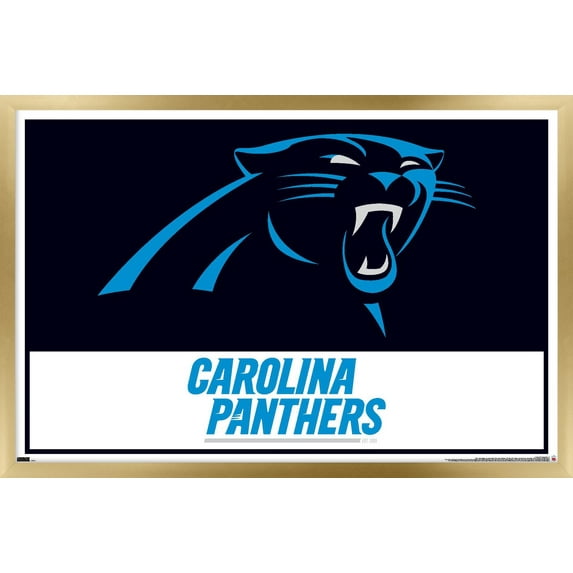 NFL Carolina Panthers - Logo 21 Wall Poster, 22.375" x 34", Framed