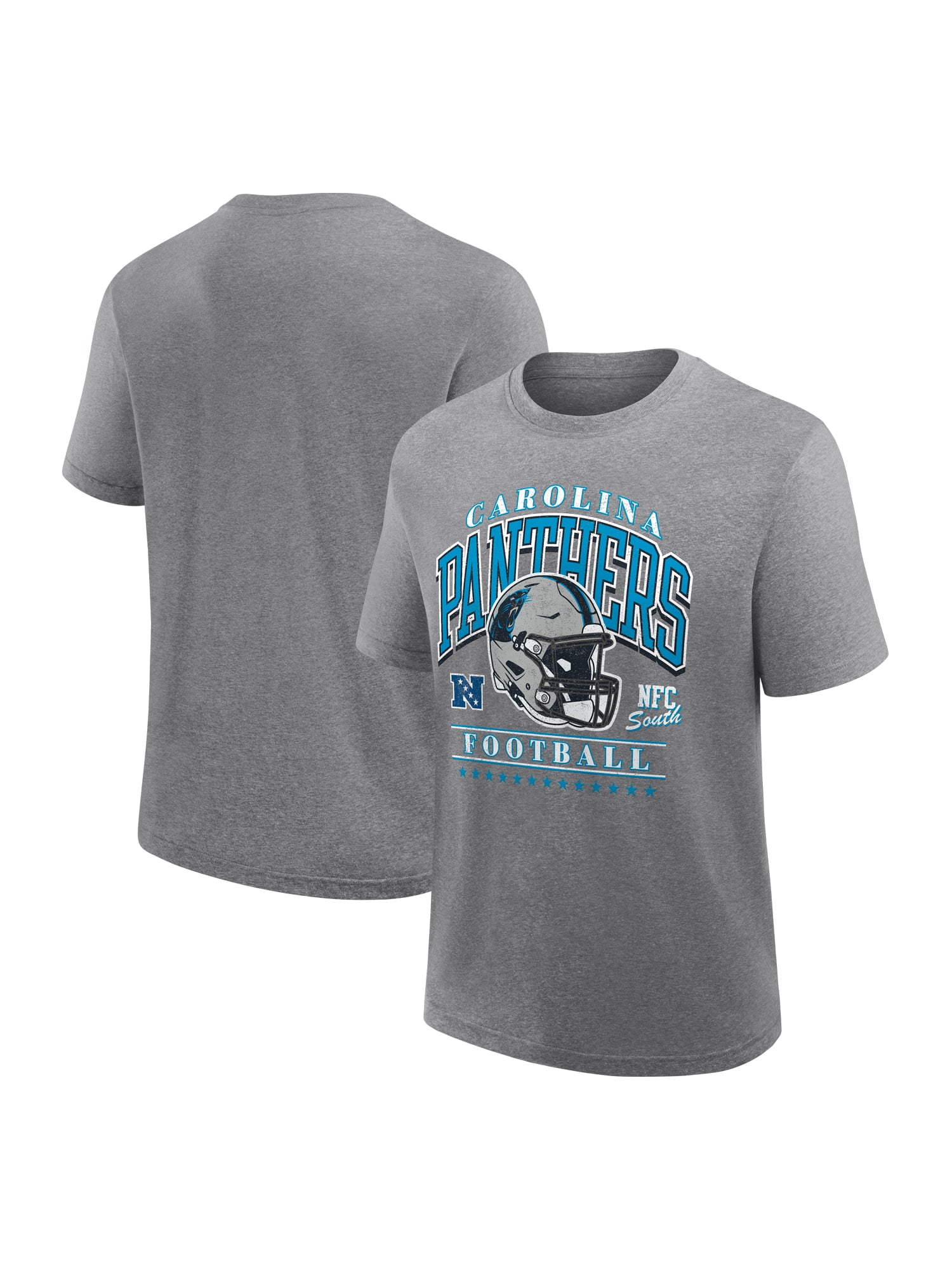 NFL Carolina Panthers Men's Synthetic Charcoal Heather Short Sleeve T-Shirt