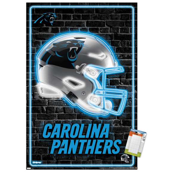 NFL Carolina Panthers - Neon Helmet 23 Wall Poster, 22.375" x 34"