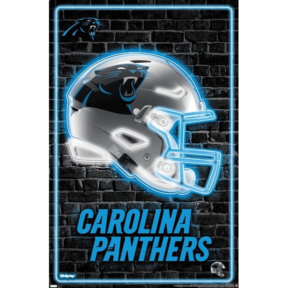 NFL Carolina Panthers - Neon Helmet 23 Wall Poster, 22.375" x 34"