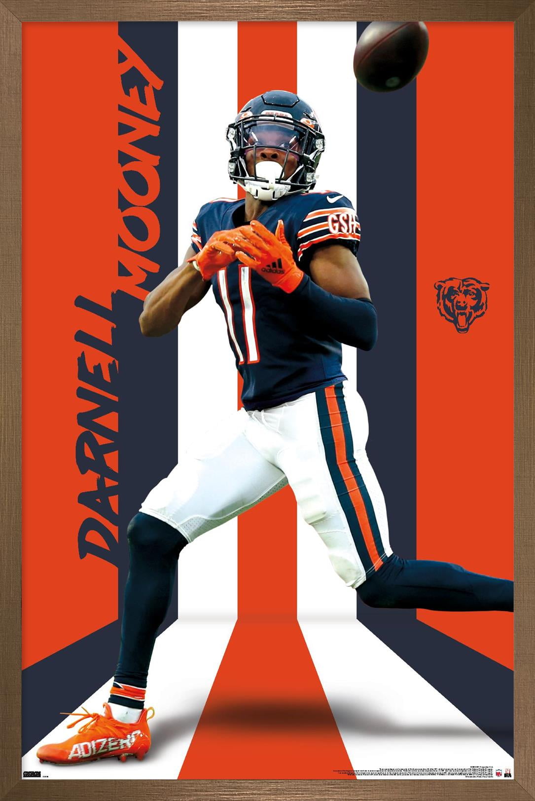 NFL Chicago Bears Darnell Mooney 22 Wall Poster 14.725