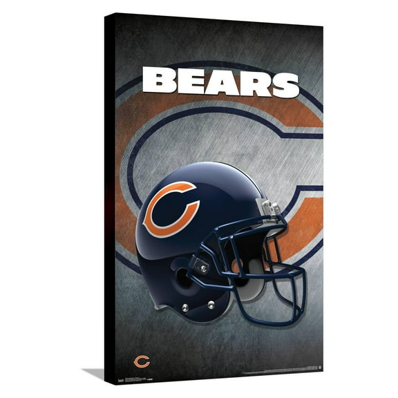 NFL Chicago Bears - Helmet 16 Canvas Wall Poster, 14.725" x 22.375"