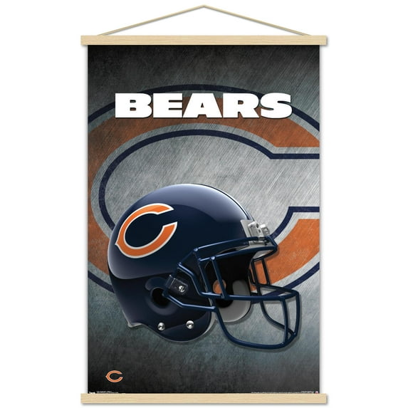 NFL Chicago Bears - Helmet 16 Wall Poster with Wooden Magnetic Frame, 22.375" x 34"