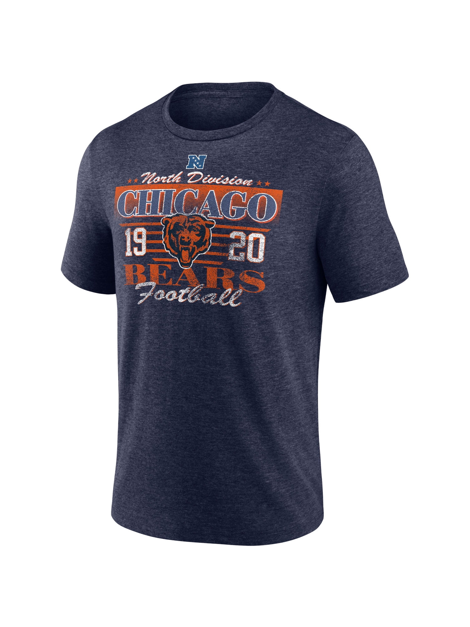 NFL Chicago Bears Men's Synthetic Navy Heather Short Sleeve T-Shirt