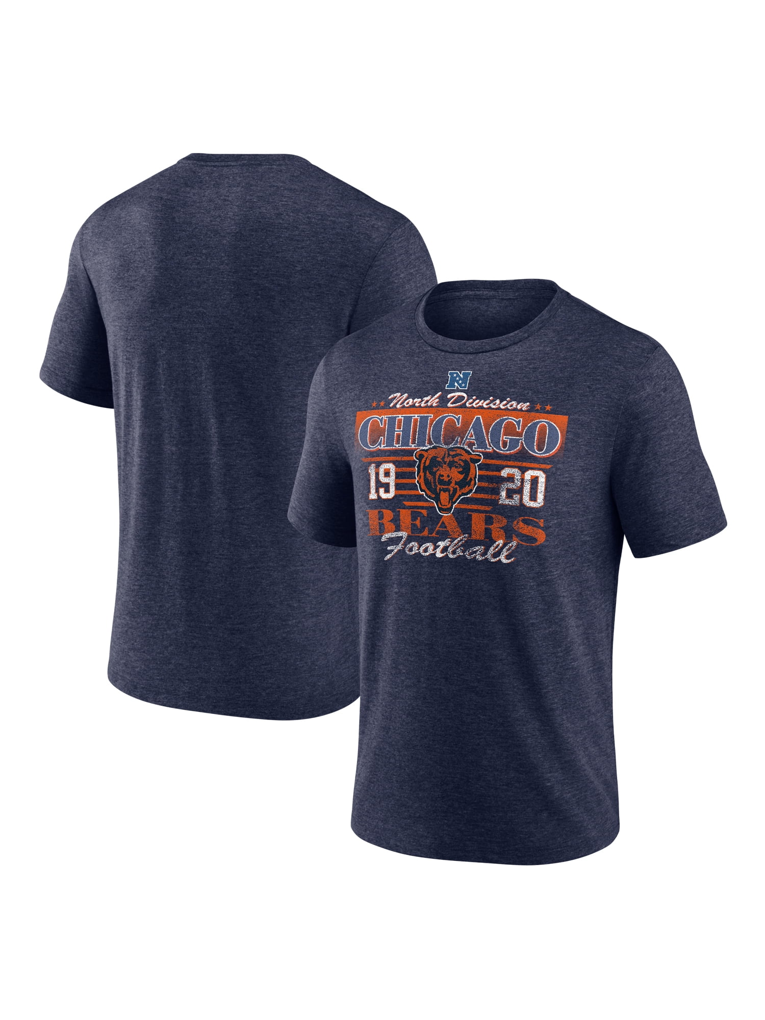NFL Chicago Bears Men's Synthetic Navy Heather Short Sleeve T-Shirt
