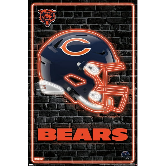 NFL Chicago Bears - Neon Helmet 23 Wall Poster, 22.375" x 34"