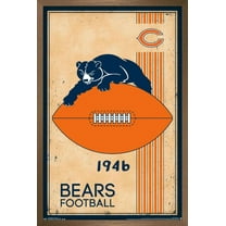 NFL Chicago Bears - Retro Logo 14 Wall Poster, 22.375" x 34", Framed