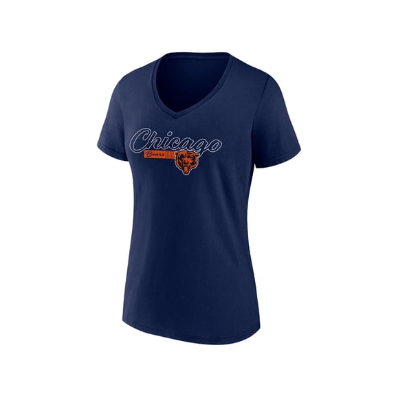 NFL Chicago Bears Women's Cotton Navy Short Sleeve T-Shirt