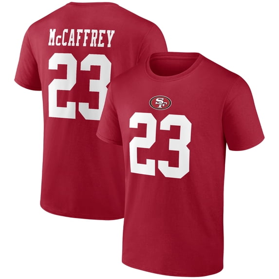 NFL Christian McCaffrey San Francisco 49ers Mens Name & Number Short Sleeve Tee