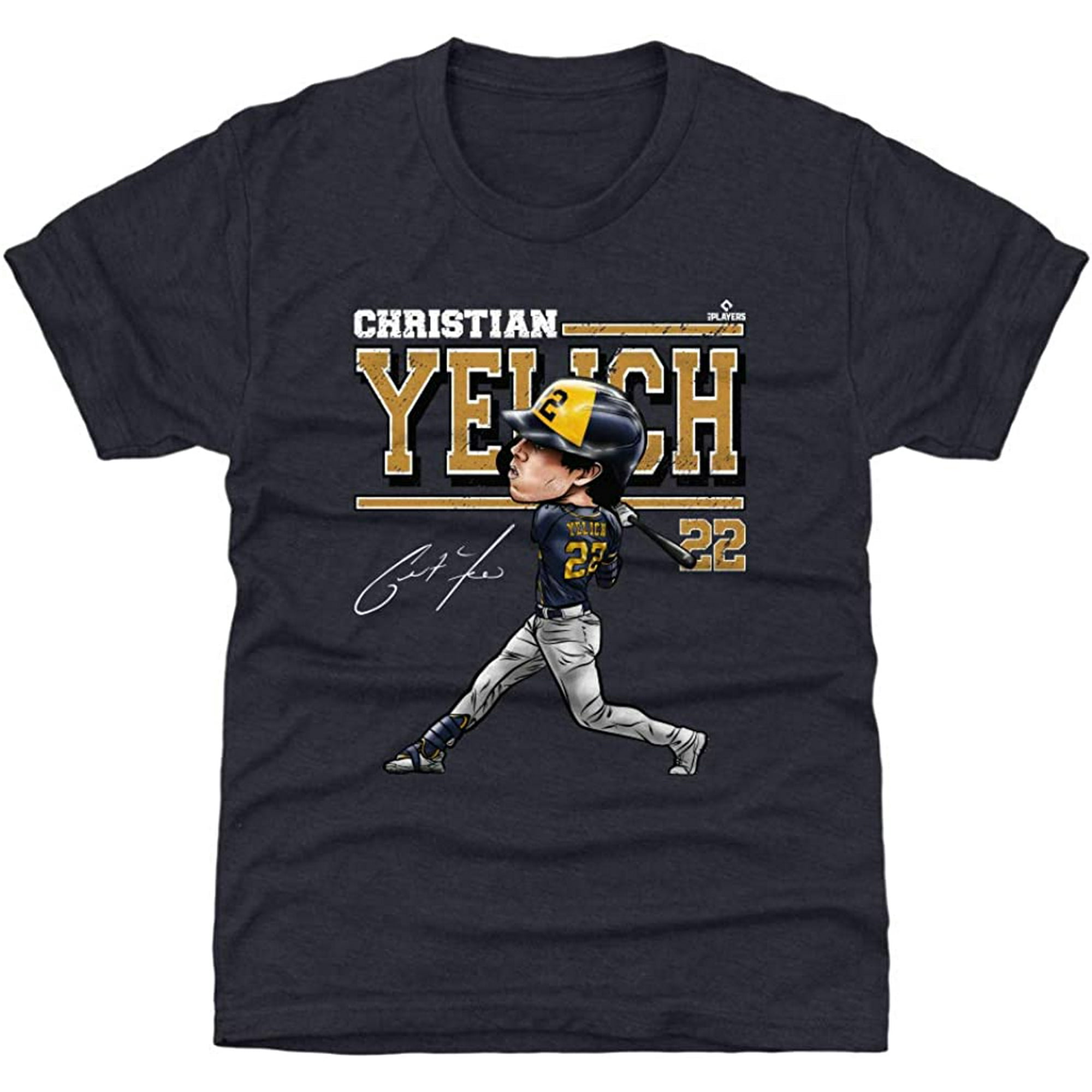 NFL_ Christian Yelich Kids Shirt - Christian Yelich Cartoon 