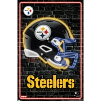 NFL Pittsburgh Steelers - Neon Helmet 23 Wall Poster, 22.375" x 34"