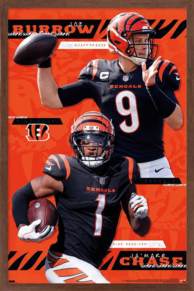 NFL Cincinnati Bengals - Dynamic Duo 21 Wall Poster, 14.725" x 22.375", Framed