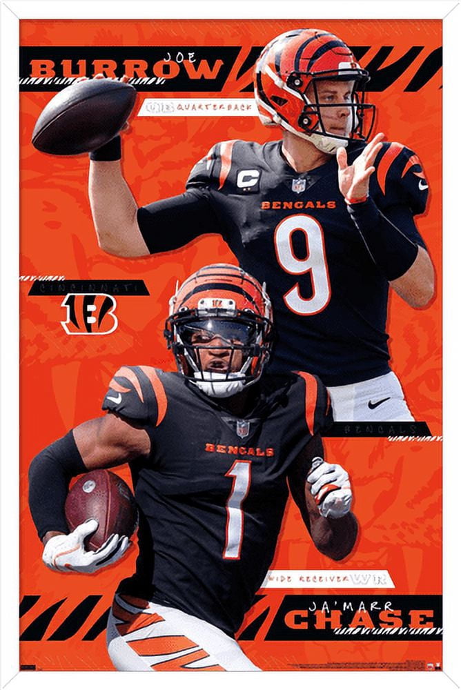 NFL Cincinnati Bengals - Dynamic Duo 21 Wall Poster, 14.725" x 22.375", Framed