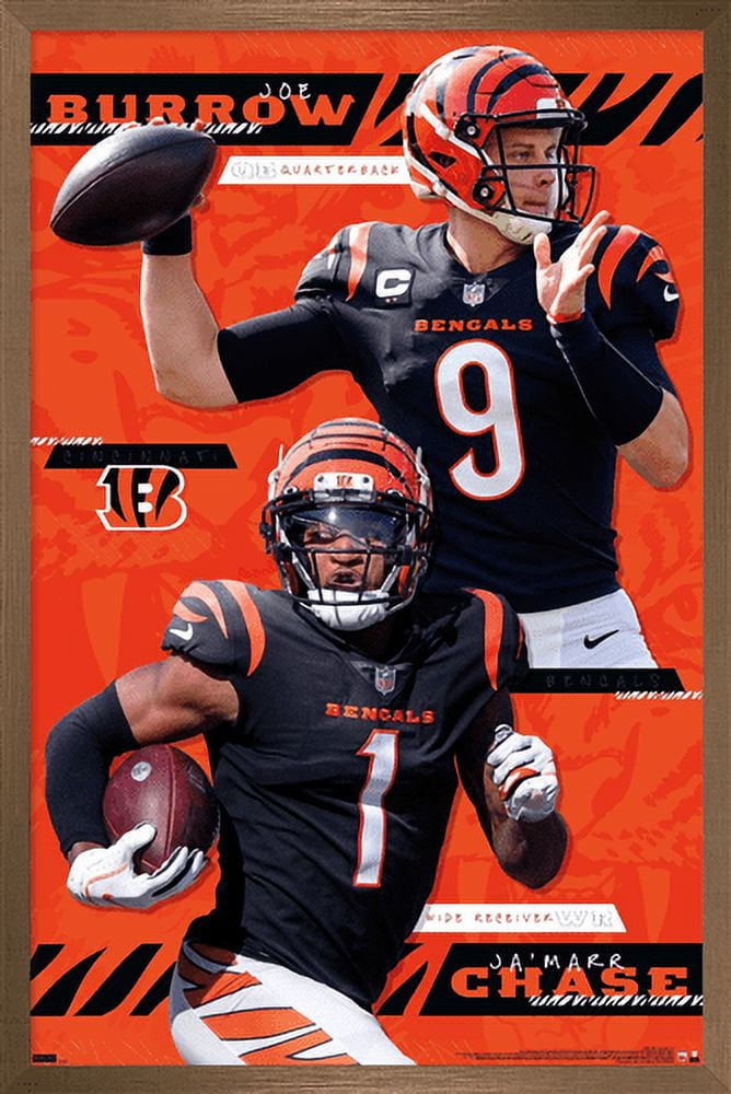 NFL Cincinnati Bengals - Dynamic Duo 21 Wall Poster, 22.375" x 34", Framed