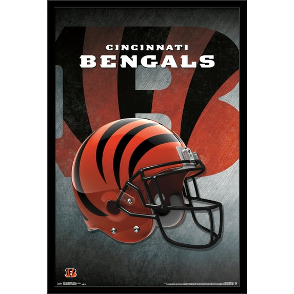 NFL Cincinnati Bengals - Helmet 16 Wall Poster, 22.375" x 34", Framed