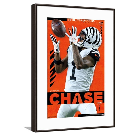 NFL Cincinnati Bengals - Ja'Marr Chase 23 Canvas Wall Poster, 14.725" x 22.375"
