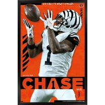 NFL Cincinnati Bengals - Ja'Marr Chase 23 Wall Poster, 14.725" x 22.375" Framed