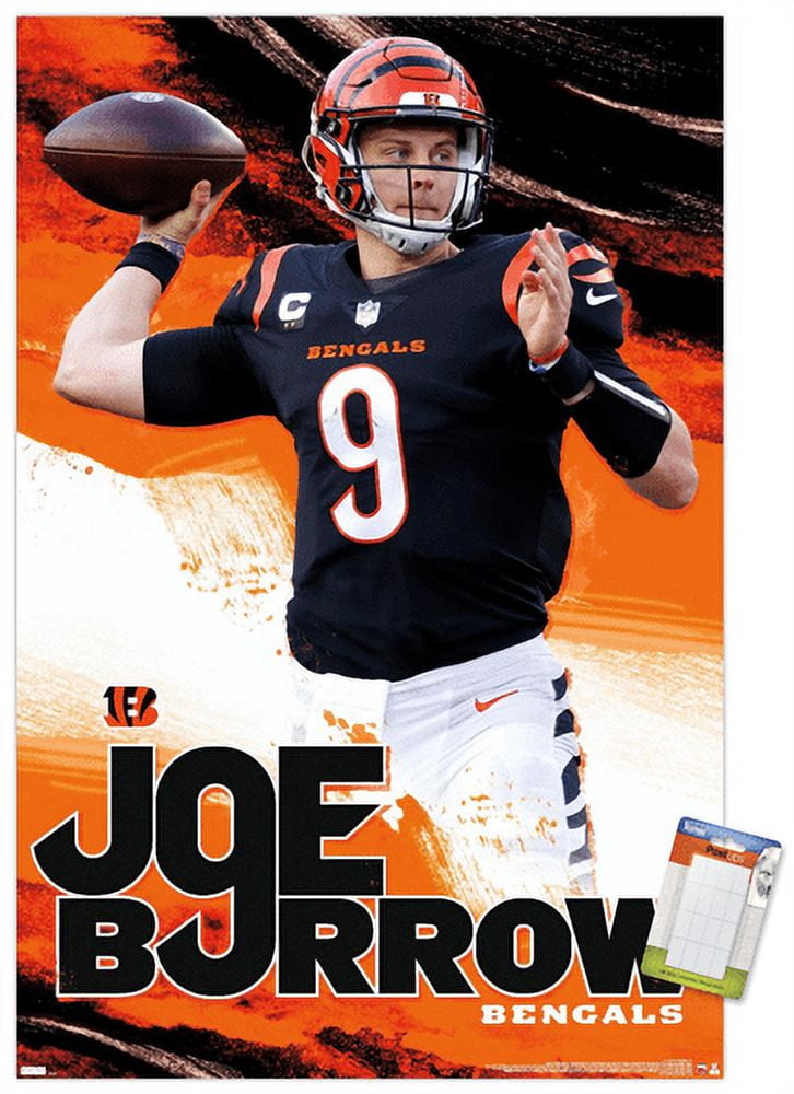 Joe Burrow 9 Cincinnati Bengals player football poster shirt