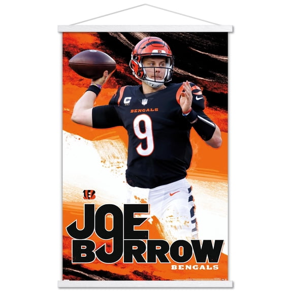 NFL Cincinnati Bengals - Joe Burrow 22 Wall Poster with Magnetic Frame, 22.375" x 34"