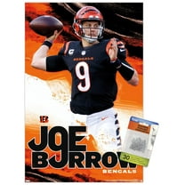 NFL Cincinnati Bengals - Joe Burrow 22 Wall Poster with Push Pins, 14.725" x 22.375"