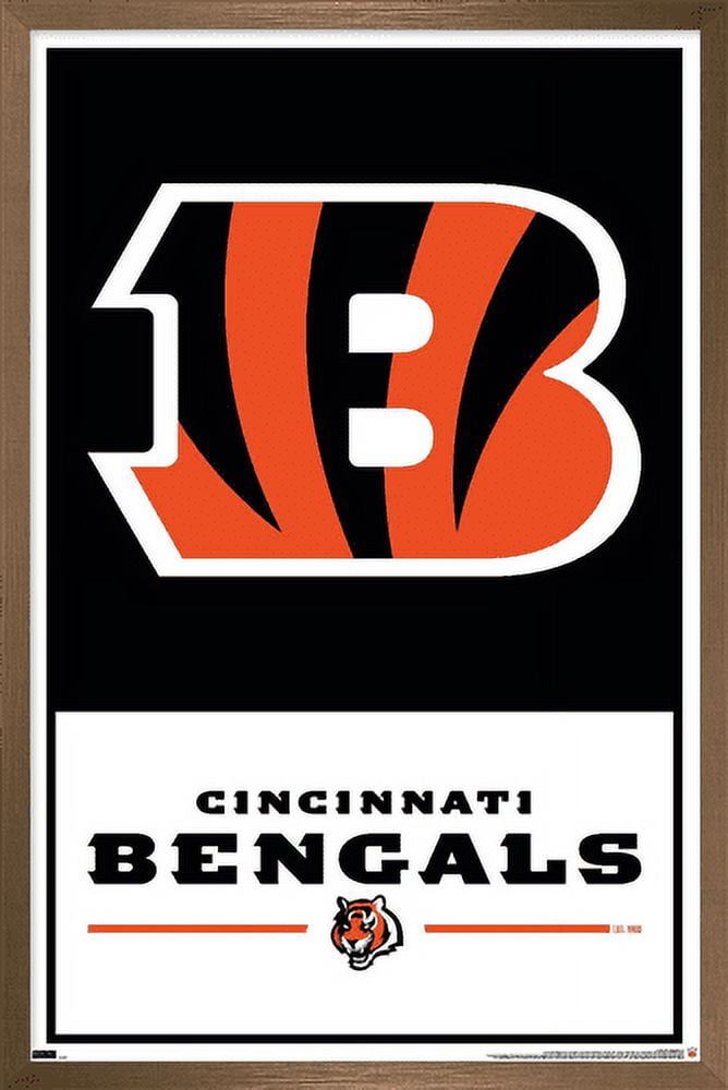 NFL Cincinnati Bengals - Logo 21 Wall Poster, 14.725" x 22.375", Framed