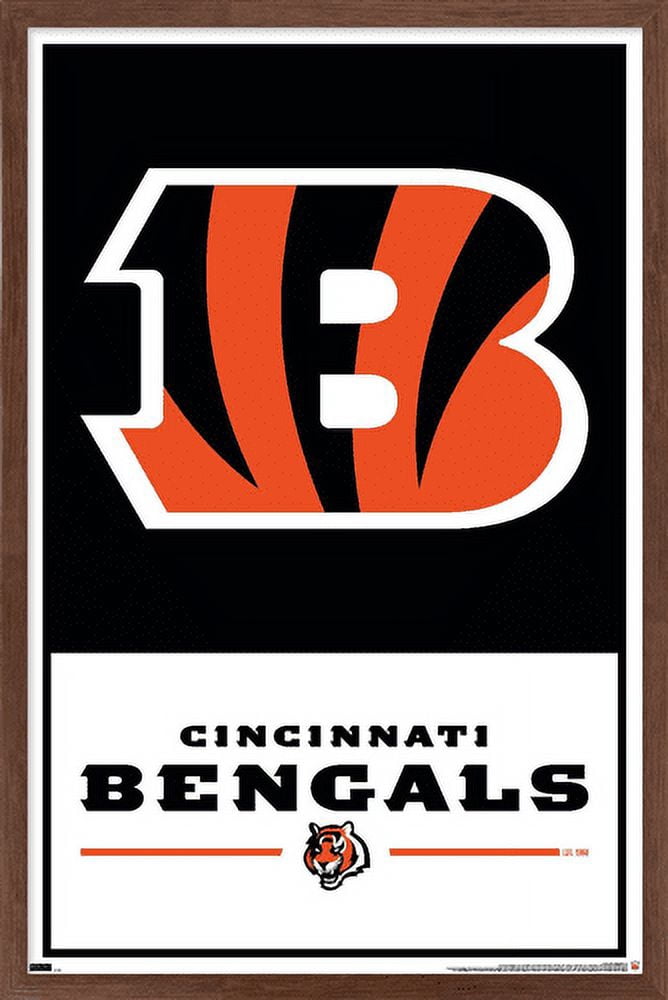 NFL Cincinnati Bengals - Logo 21 Wall Poster, 14.725" x 22.375", Framed