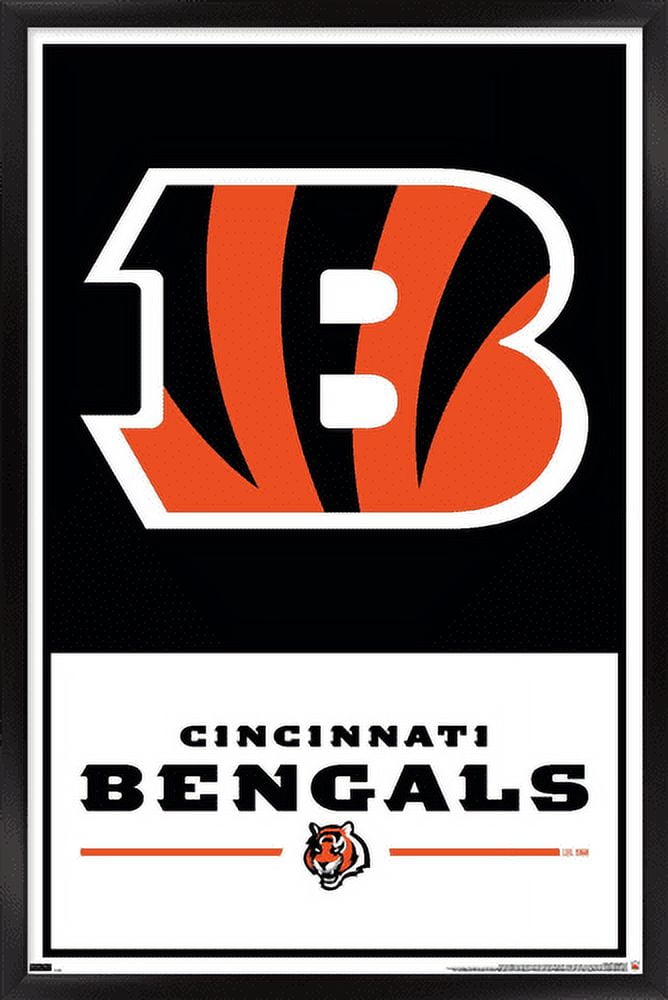 NFL Cincinnati Bengals - Logo 21 Wall Poster, 14.725" x 22.375", Framed