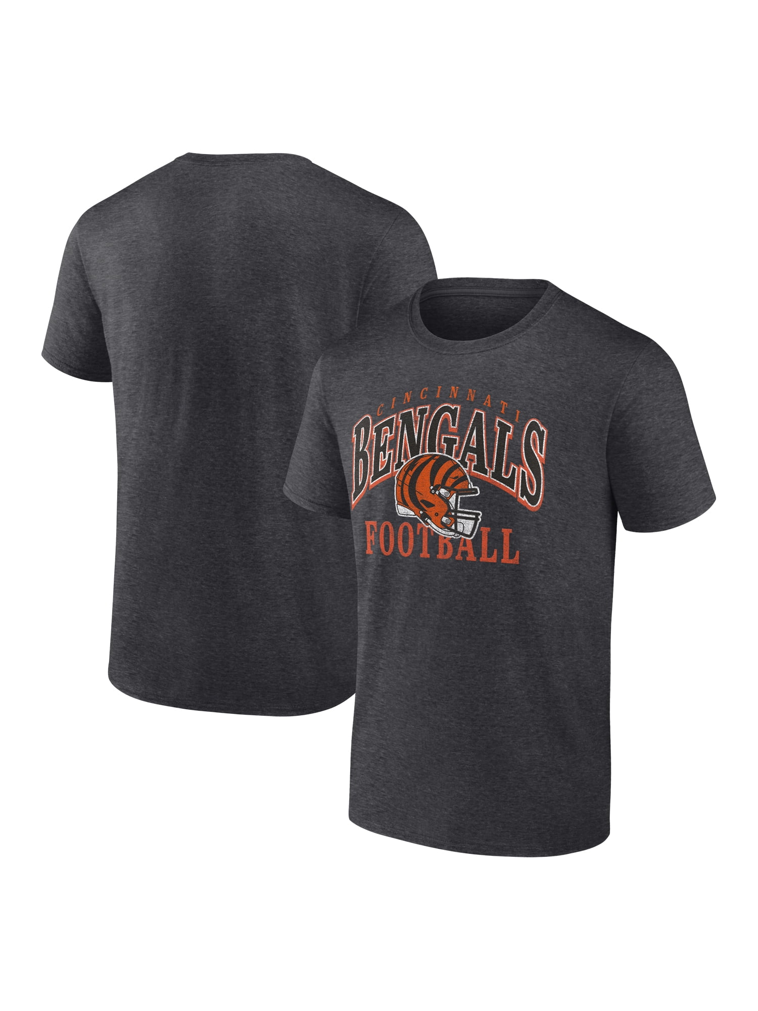 NFL Cincinnati Bengals Men's Cotton Charcoal Heather Short Sleeve T-Shirt