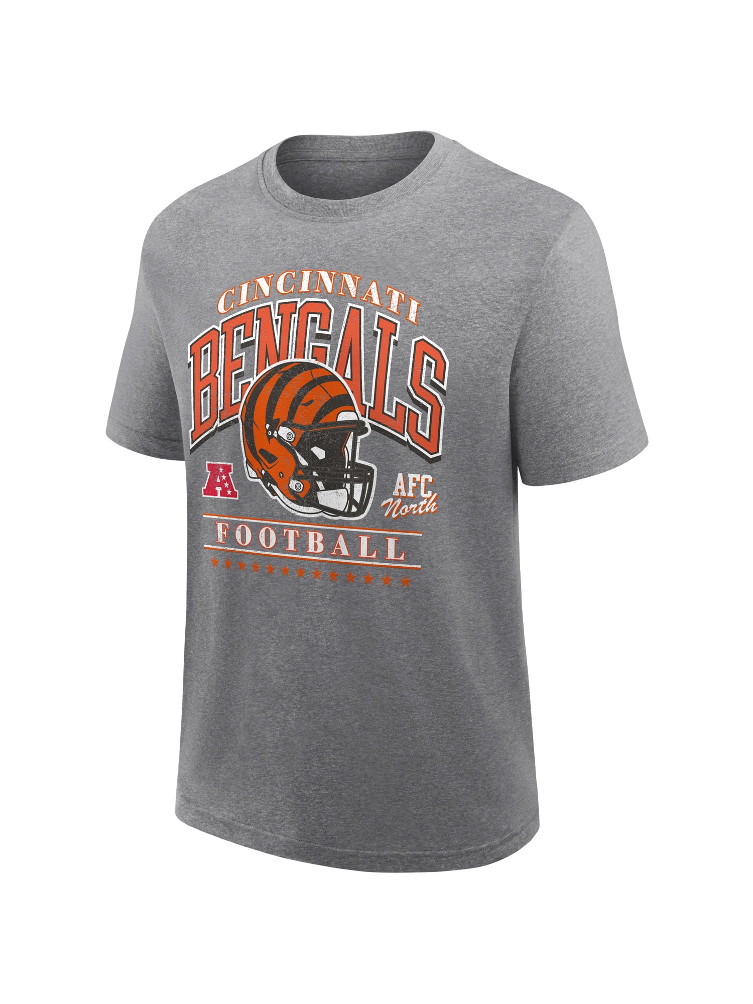 NFL Cincinnati Bengals Men's Synthetic Charcoal Heather Short Sleeve T-Shirt