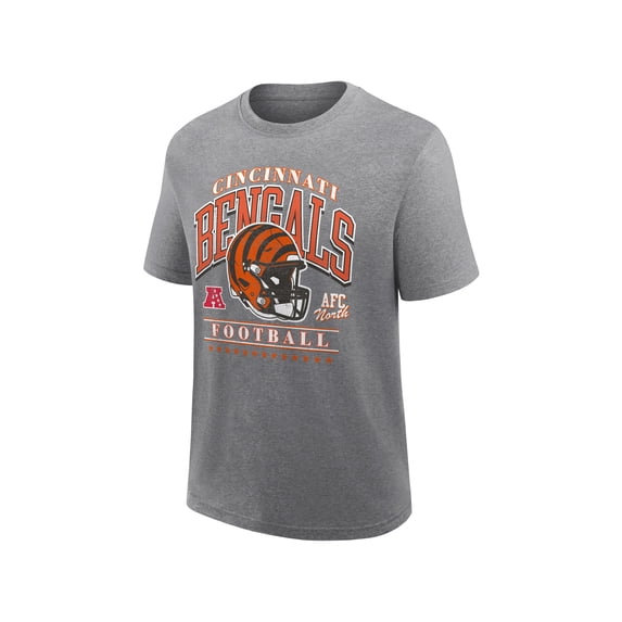 NFL Cincinnati Bengals Men's Synthetic Charcoal Heather Short Sleeve T-Shirt