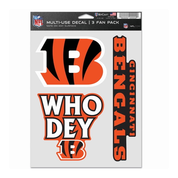 NFL Cincinnati Bengals Prime 5" x 7.75" Triple Decal