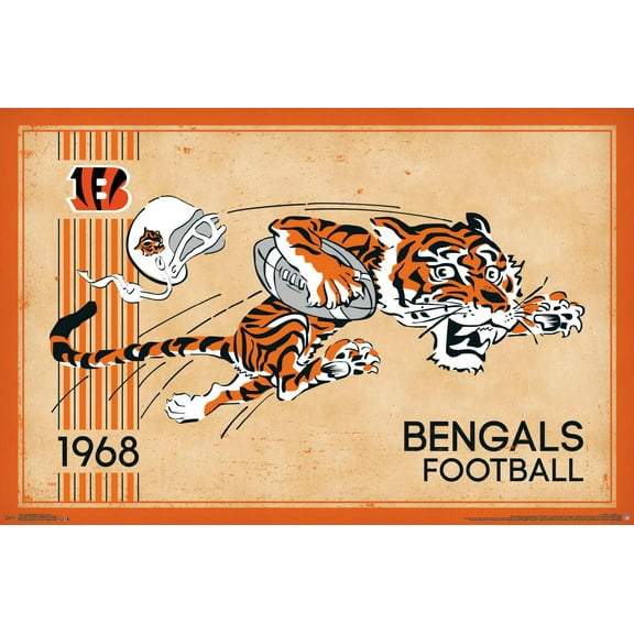 NFL Cincinnati Bengals - Retro Logo 14 Wall Poster, 22.375" x 34"