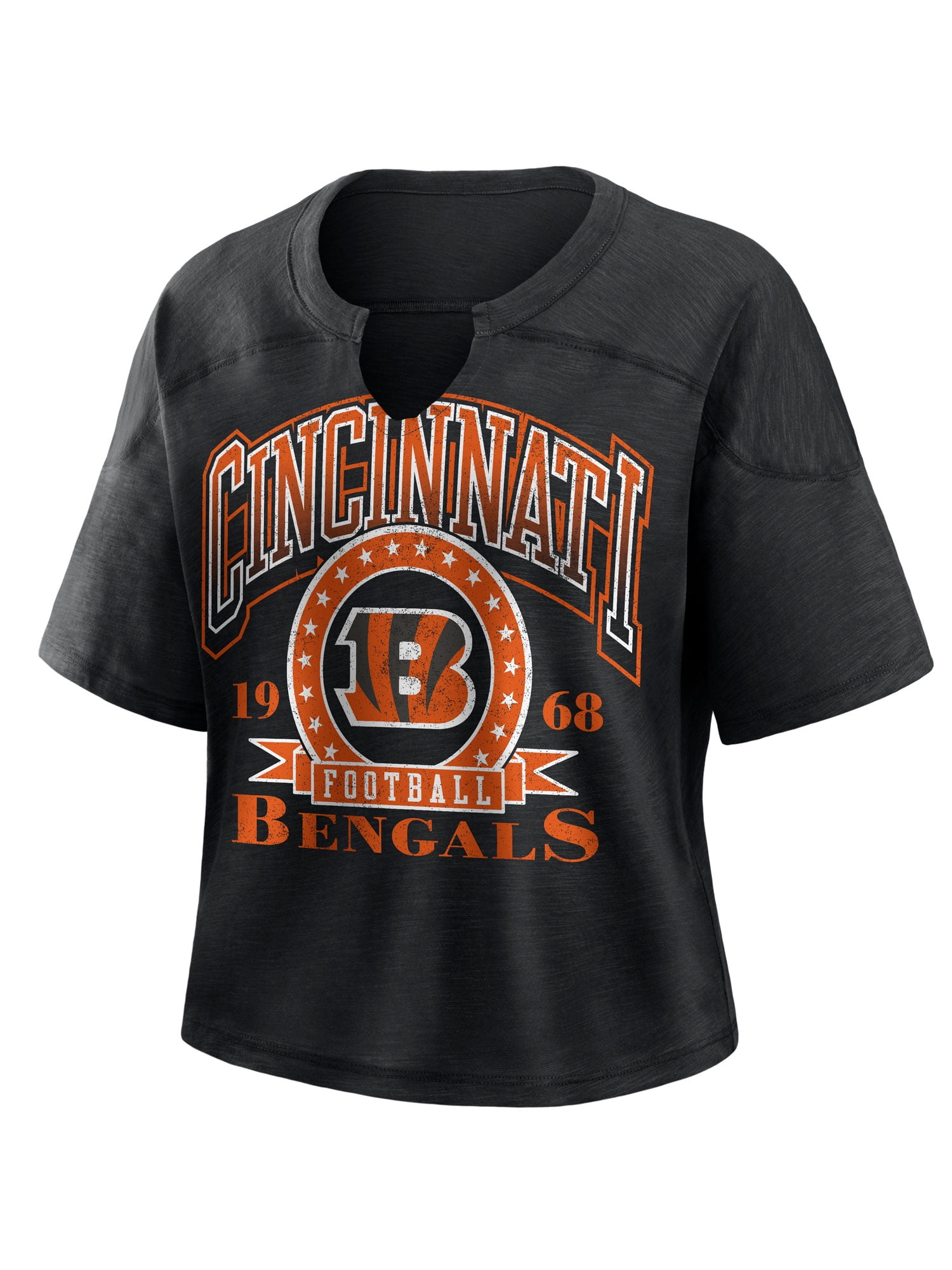 NFL Cincinnati Bengals Women's Cotton Black Short Sleeve T-Shirt
