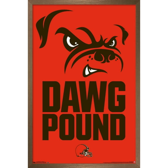 NFL Cleveland Browns - Dog Pound 15 Wall Poster, 14.725" x 22.375", Framed