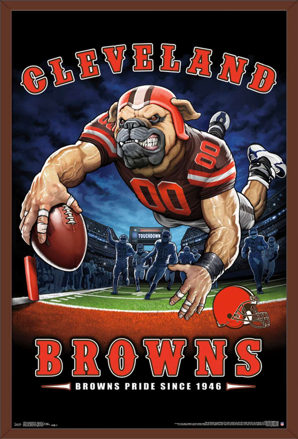 NFL Cleveland Browns - Myles Garrett 21 Wall Poster, 22.375 x 34, Framed  