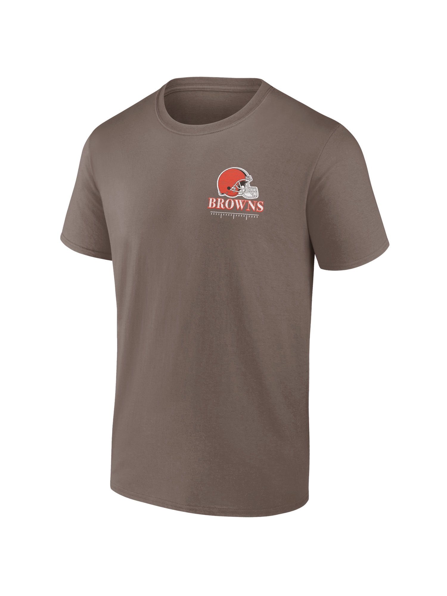 NFL Cleveland Browns Men's Cotton Faded Brown Short Sleeve T-Shirt