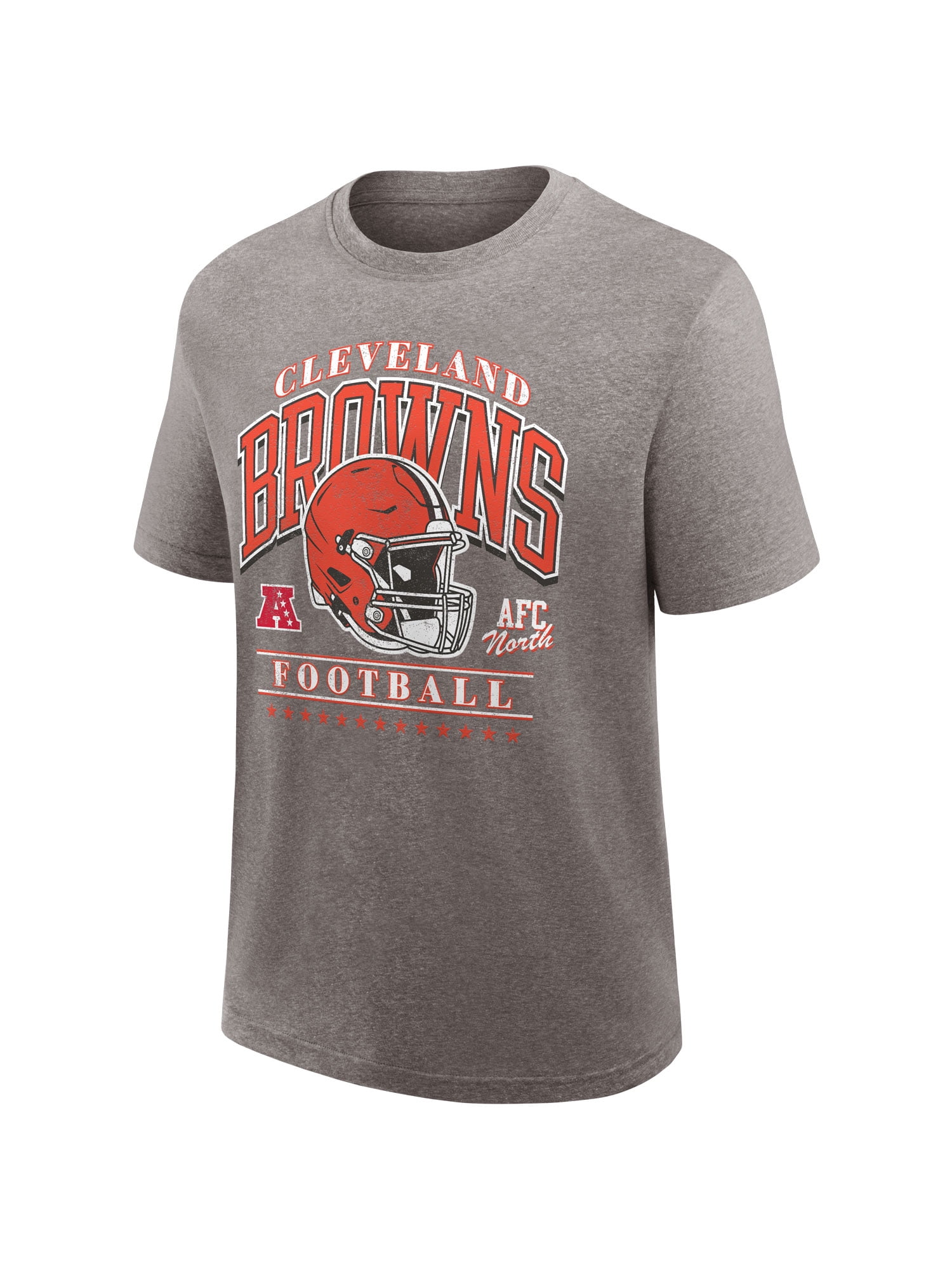 NFL Cleveland Browns Men's Synthetic Brown Heather Short Sleeve T-Shirt