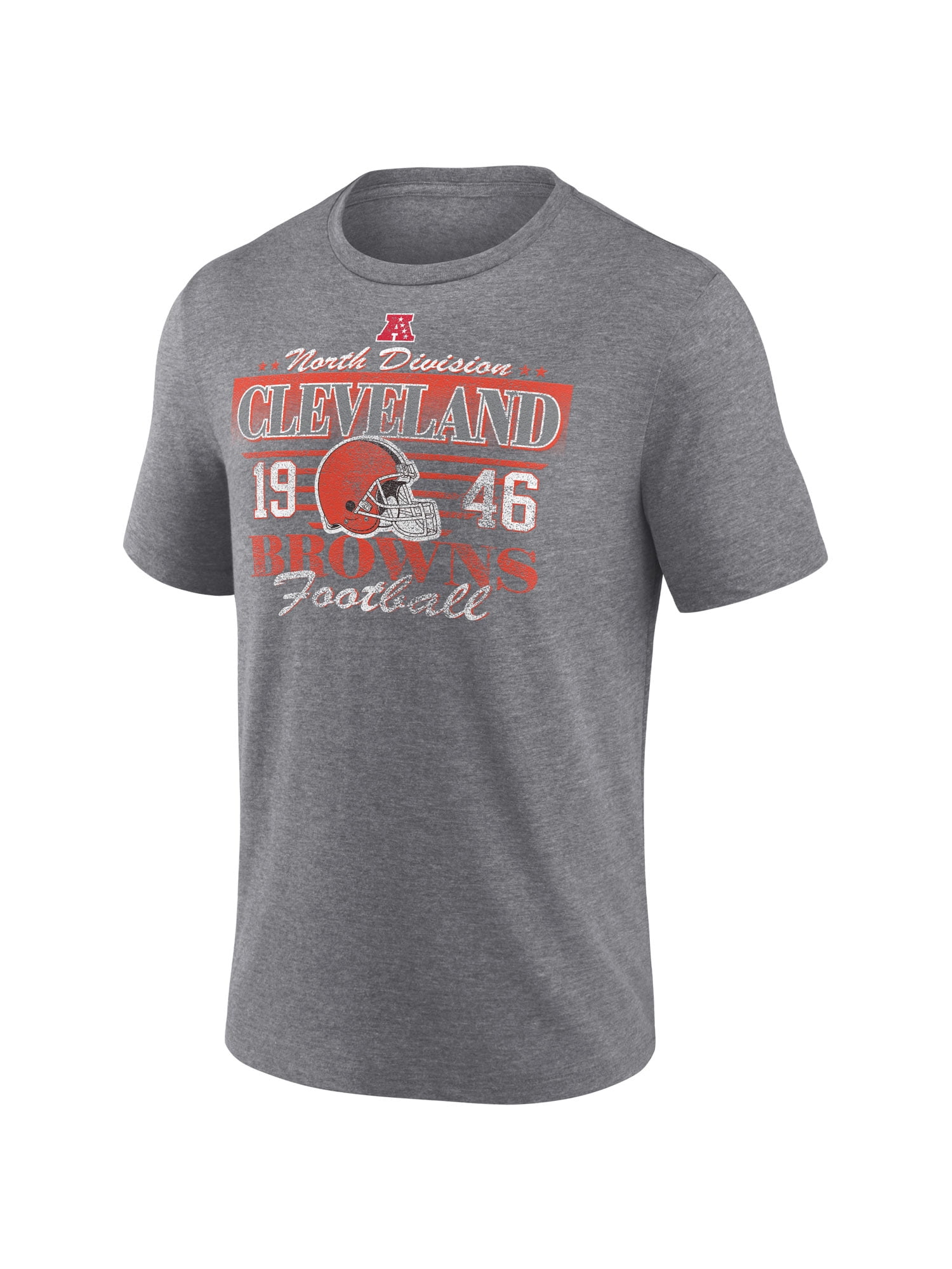NFL Cleveland Browns Men's Synthetic Gray Heather Short Sleeve T-Shirt