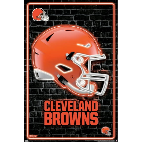 NFL Cleveland Browns - Neon Helmet 24 Wall Poster, 22.375" x 34"
