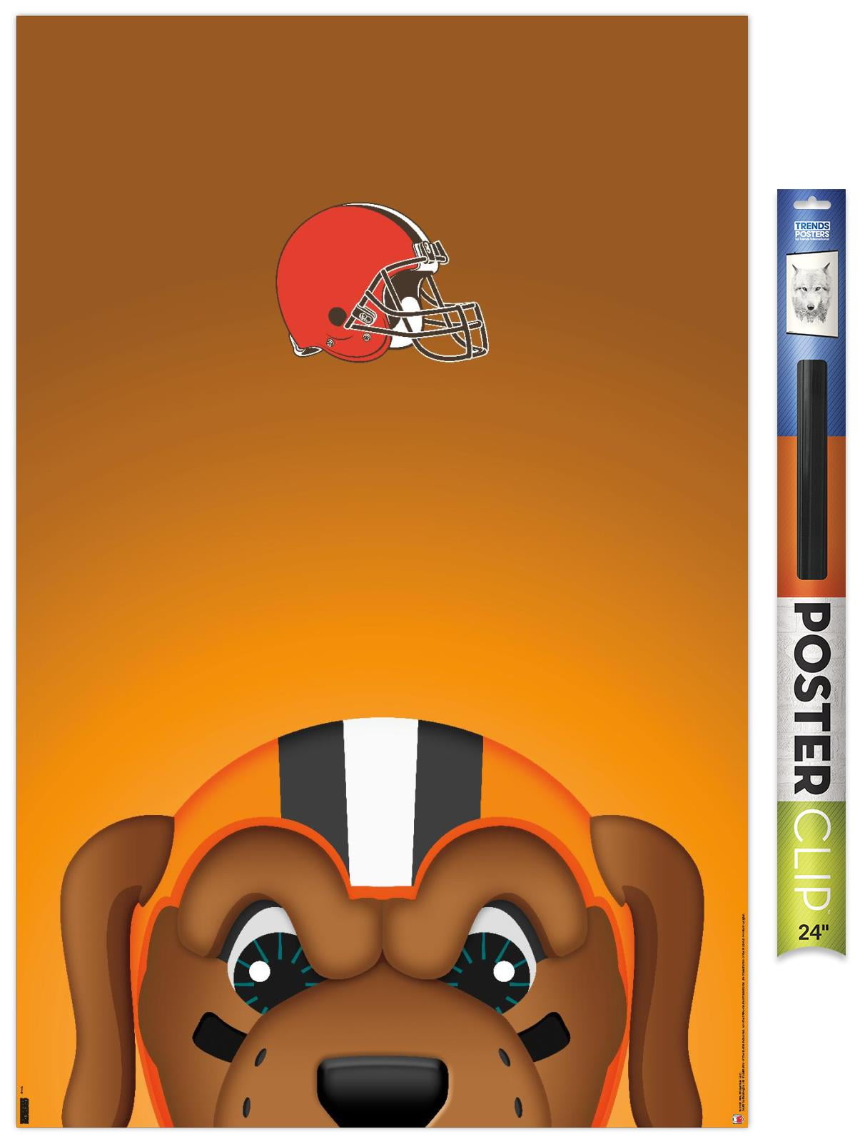 NFL Cleveland Browns Preston Mascot Chomps Wall Poster with