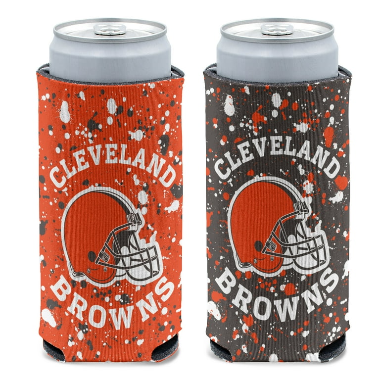 NFL Cleveland Browns Team Splatter 12oz Slim Can Cooler