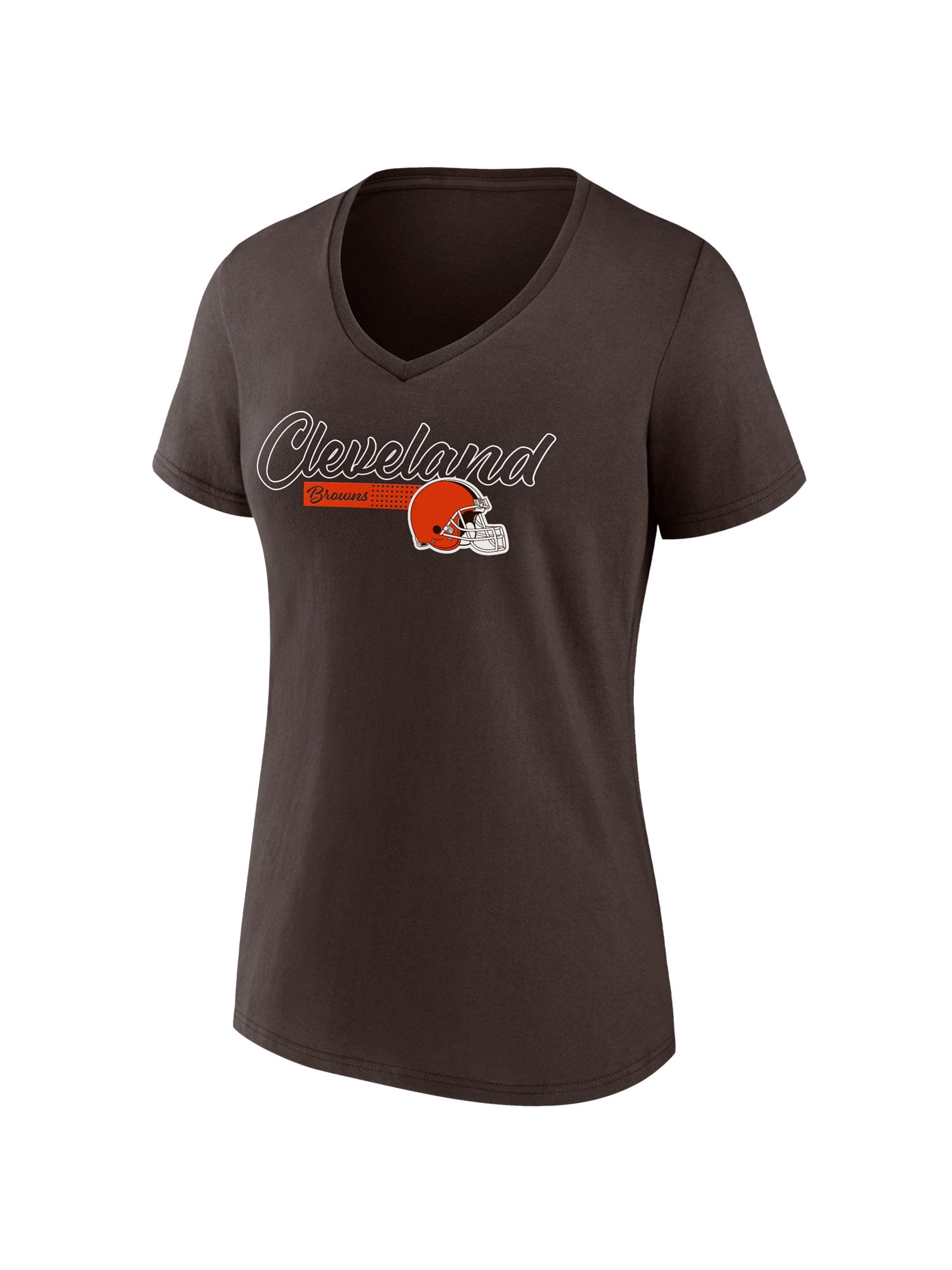 NFL Cleveland Browns Women's Cotton Brown Short Sleeve T-Shirt