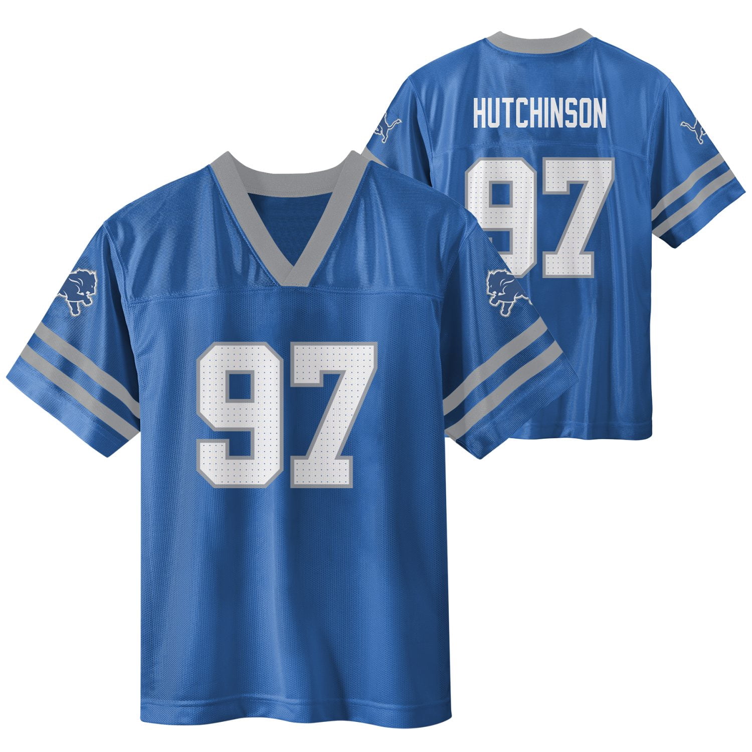 NFL DETROIT LIONS Boys Jersey Game Day Fan Apparel -Hutchinson