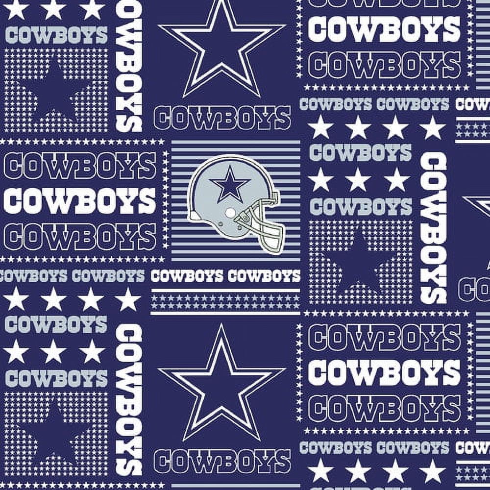 NFL Dallas Cowboys 58" 100 Cotton Sports Logo Craft Fabric By the Yard