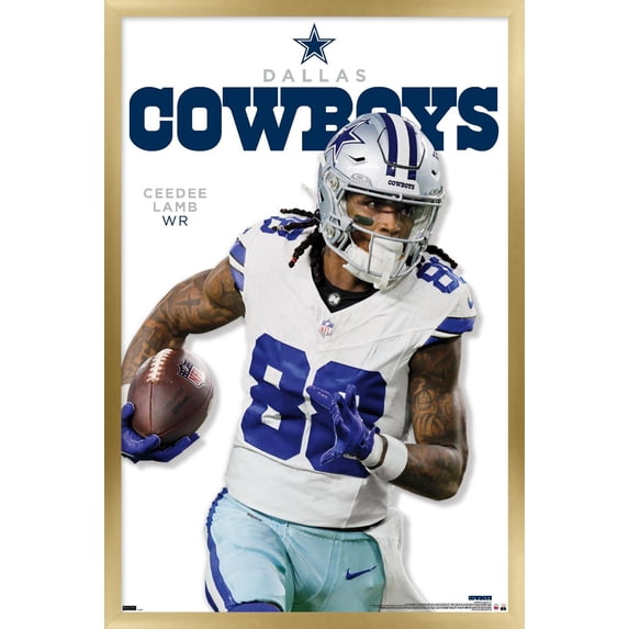 NFL Dallas Cowboys - CeeDee Lamb Feature Series 24 Wall Poster, 14.725" x 22.375" Framed