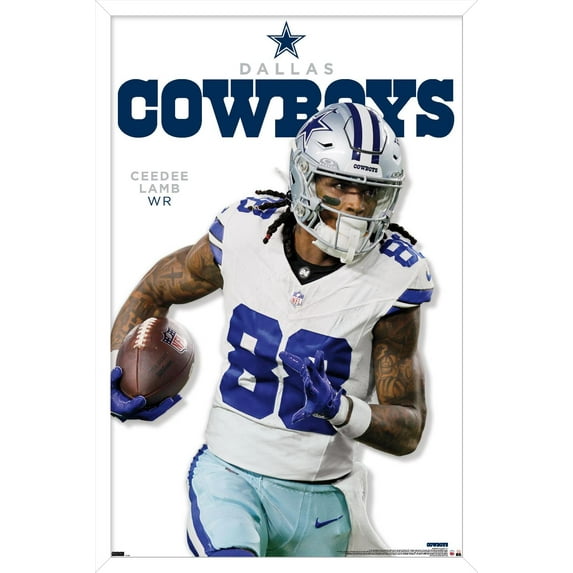 NFL Dallas Cowboys - CeeDee Lamb Feature Series 24 Wall Poster, 22.375" x 34" Framed