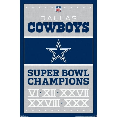 NFL Dallas Cowboys - Champions 13 Wall Poster, 22.375" x 34"