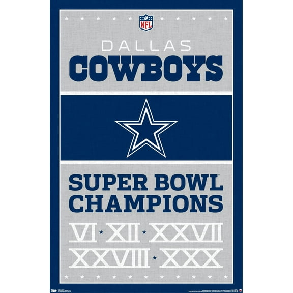NFL Dallas Cowboys - Champions 13 Wall Poster, 22.375" x 34"